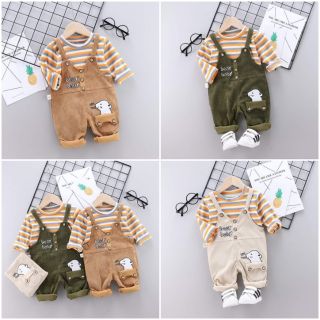 Set yếm chuột kèm áo cho bé trai bé gái
