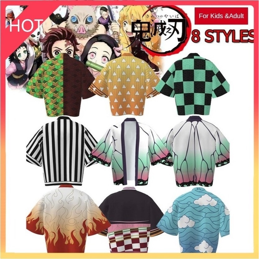 Áo choàng in hình các nhân vật anime Demon Slayer Kimetsu no Yaiba cho người lớn và trẻ em#YJ