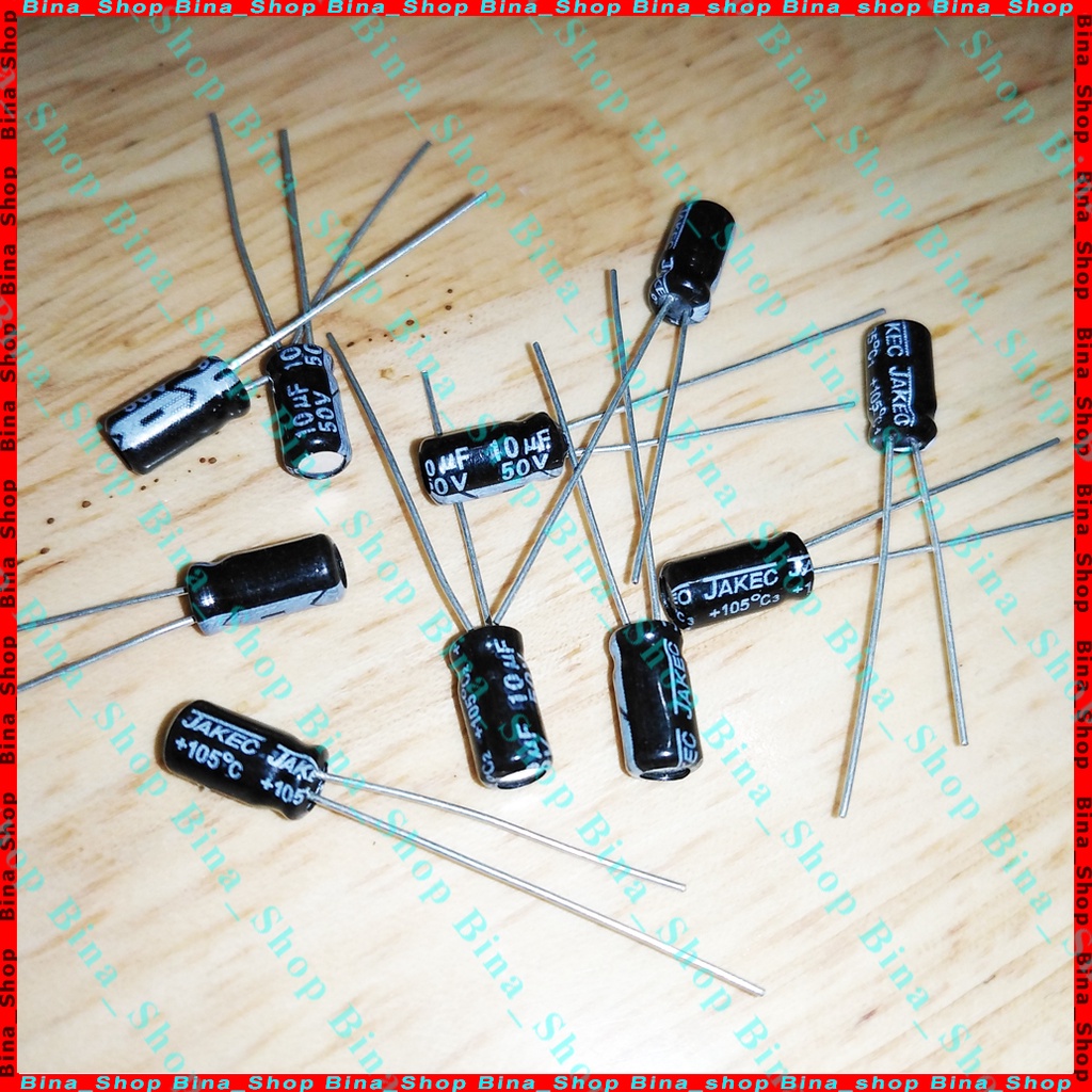 [10 con] Tụ điện 1uF/50V 2uF/50V 10uF/50V tụ hóa phân cực 50V