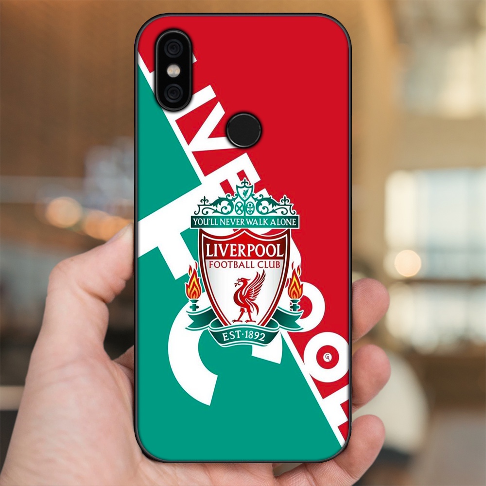 Ốp lưng Xiaomi Mi A2, Redmi 6X viền đen in hình Liverpool FC