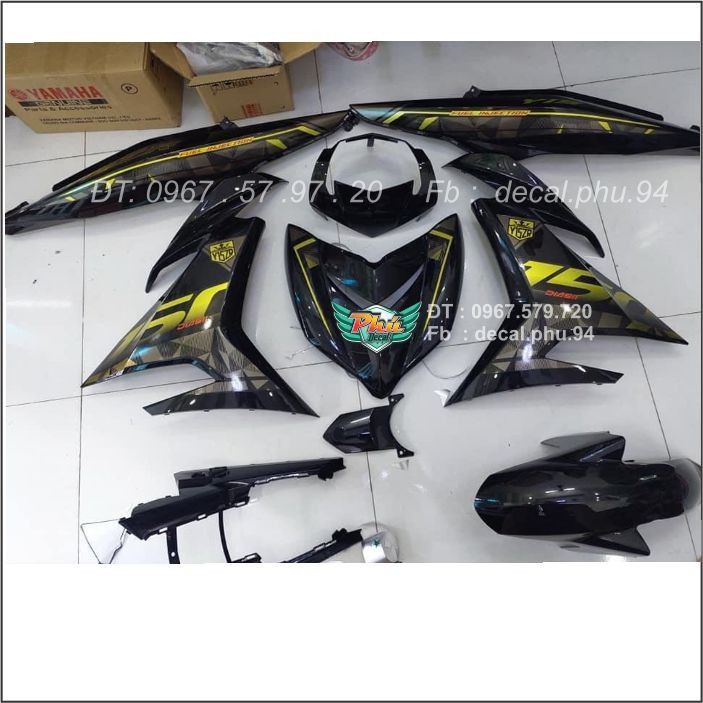 Tem rời Exciter 150 Y15ZR vàng đen mới (B)
