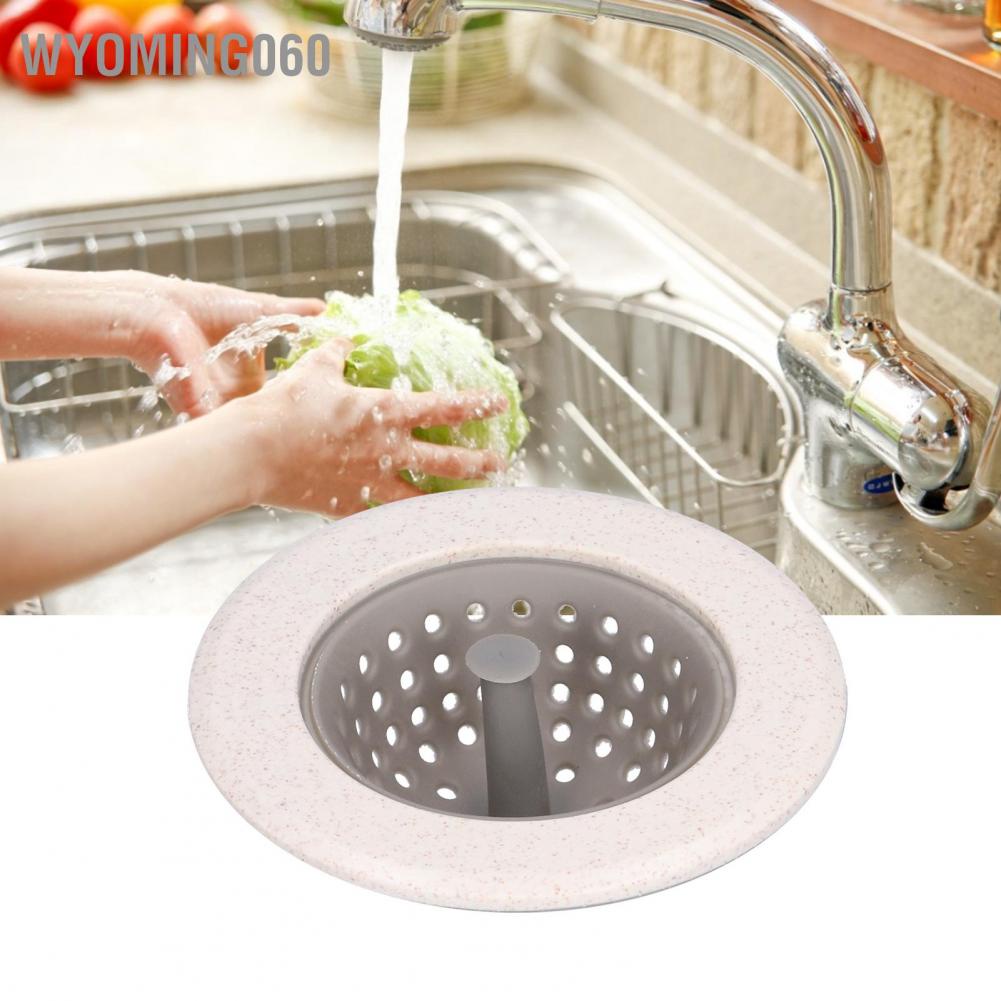 Wyoming060 Kitchen Sink Drain Filter Silicone Anti‑Clogging Floor Strainer Hair Catcher for Home