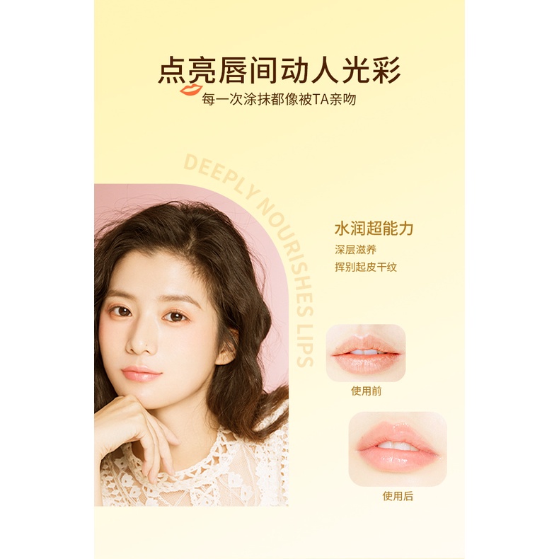 Son dưỡng môi không màu Maycreate với Vaseline và sáp ong giúp môi mềm mại, không bị mất nước (3gr)