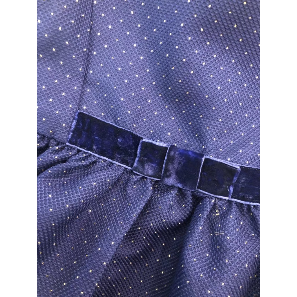 Váy chấm bi màu xanh than dành cho bé gái-thanh lý