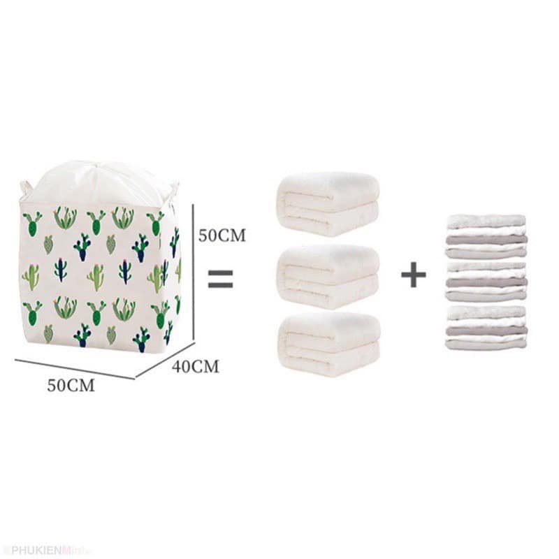 Túi Đựng Quần Áo, Chăn Màn, Ga Gối, Thú Bông Cỡ Lớn 100L Có Dây Rút Miệng Túi