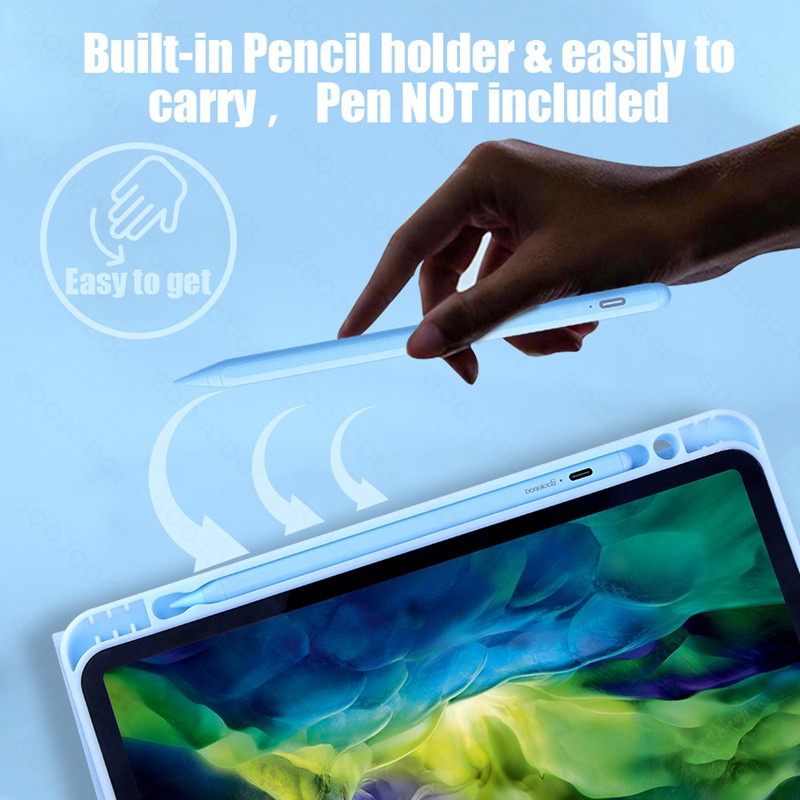 Ốp NIXXOS kèm bàn phím Bluetooth không dây và ngăn bút bằng silicon mềm cho máy tính bảng