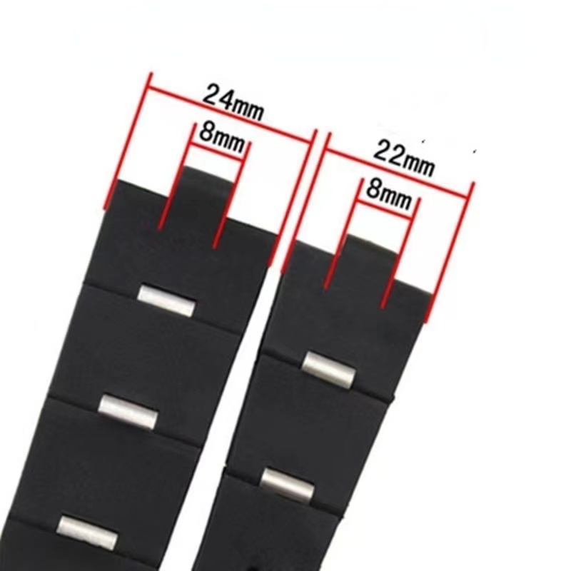 Dây Đeo Cao Su Silicone 2 Loại Cho Đồng Hồ BVLGARI DP42C14SVDGMT Convex 8mm