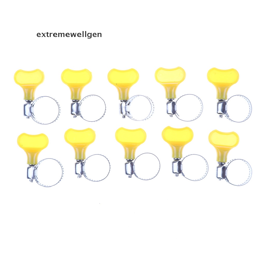 Set 10 kẹp ống bằng thép không gỉ có tay cầm phong cách Mỹ
