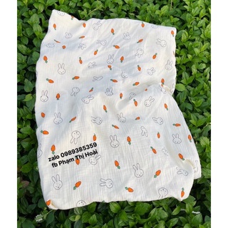 vải xô muslin thỏ carot