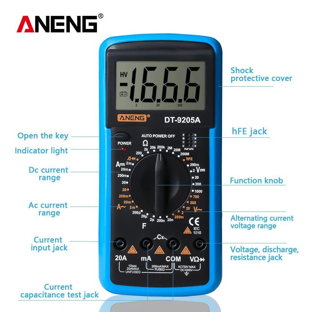 Vạn Năng Kế Thông Minh Kỹ Thuật Số AC / DC Có Màn Hình Hiển Thị Kỹ Thuật Số