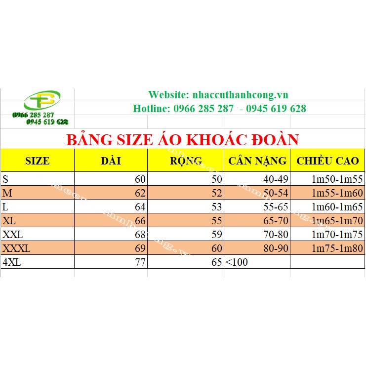 Áo khoác ĐOÀN thanh niên (mẫu mới, Logo thêu) | Nhạc Cụ Thành Công