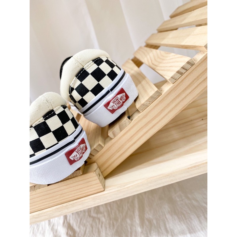 Giày Sneaker Nam, Giày Vans Caro [REAL] Slip On Checker cho nam nữ