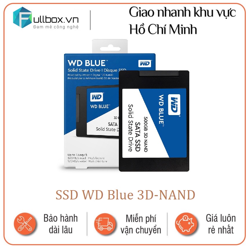 ổ cứng SSD WD BLUE 3D nand 500gb 1tb