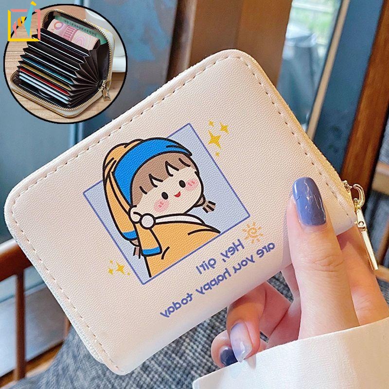 Ví Ngắn mini Cầm Tay Có Khóa Kéo In Hoạt Hình Dễ Thương Cho Nữ 2022 ZOE