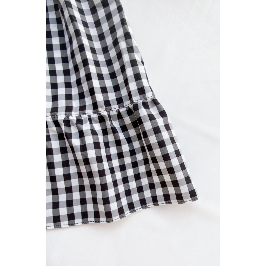 Đầm bé gái dễ thương, Váy cho bé dáng xoè cổ tròn ngắn tay