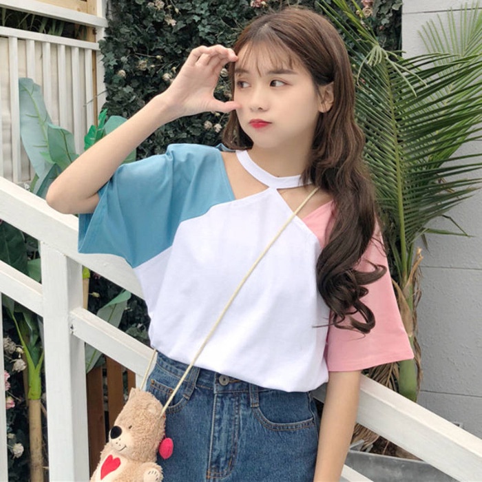 Áo Chiffon Ngắn Tay Trễ Vai Gợi Cảm Hợp Thời Trang Cho Nữ