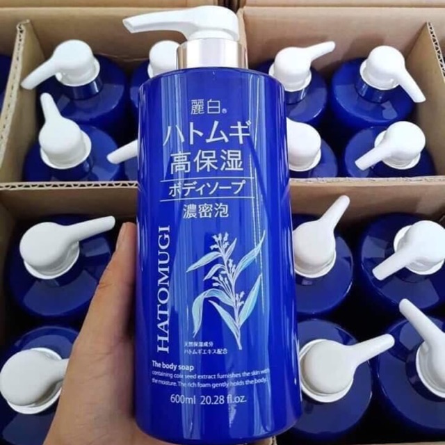 Sữa Tắm Hatomugi 600ml - Chai Xanh (Mẫu mới)