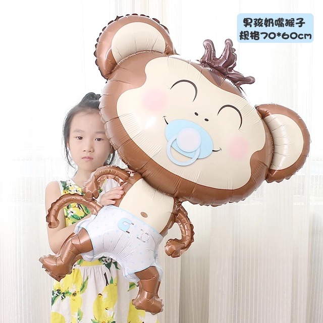 Bóng khỉ ngậm ti giả siêu kute