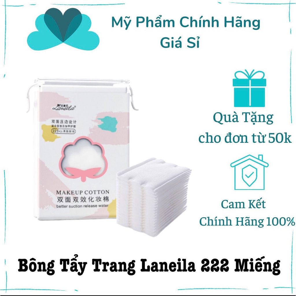 [Mã COSDAY giảm 8% đơn 150K] Bông Tẩy Trang Laneila 222 Miếng
