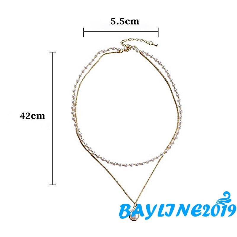 Vòng cổ Nhiều Lớp Đính Ngọc Trai Nhân Tạo Thời Trang Cho Nữ