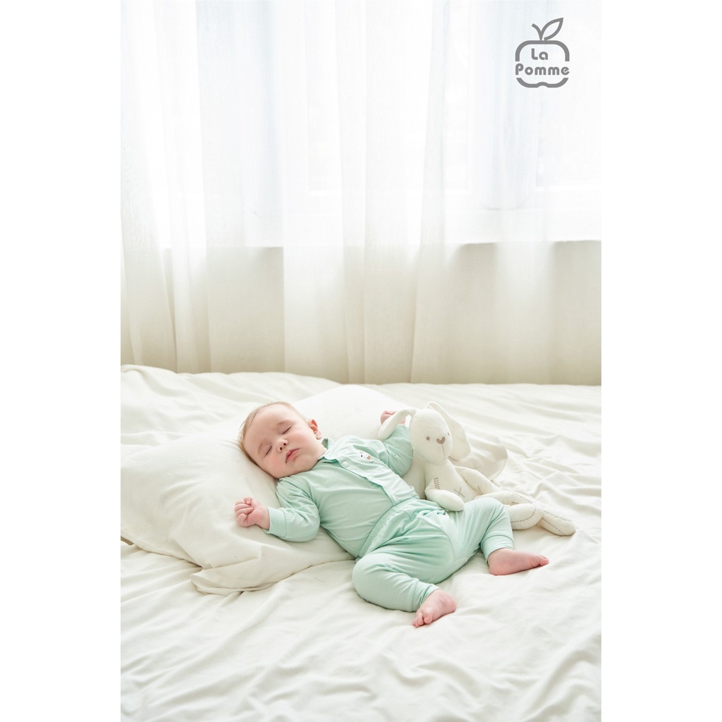 Bộ dài tay sơ sinh Puppy La pomme mềm mịn an toàn da bé