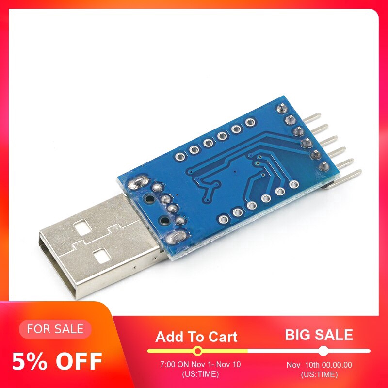 Mô Đun Chuyển Đổi Usb 2.0 Sang Ttl Uart 6pin Cp2104 Stc Prgmr Cp2102 Kèm Dây Cáp