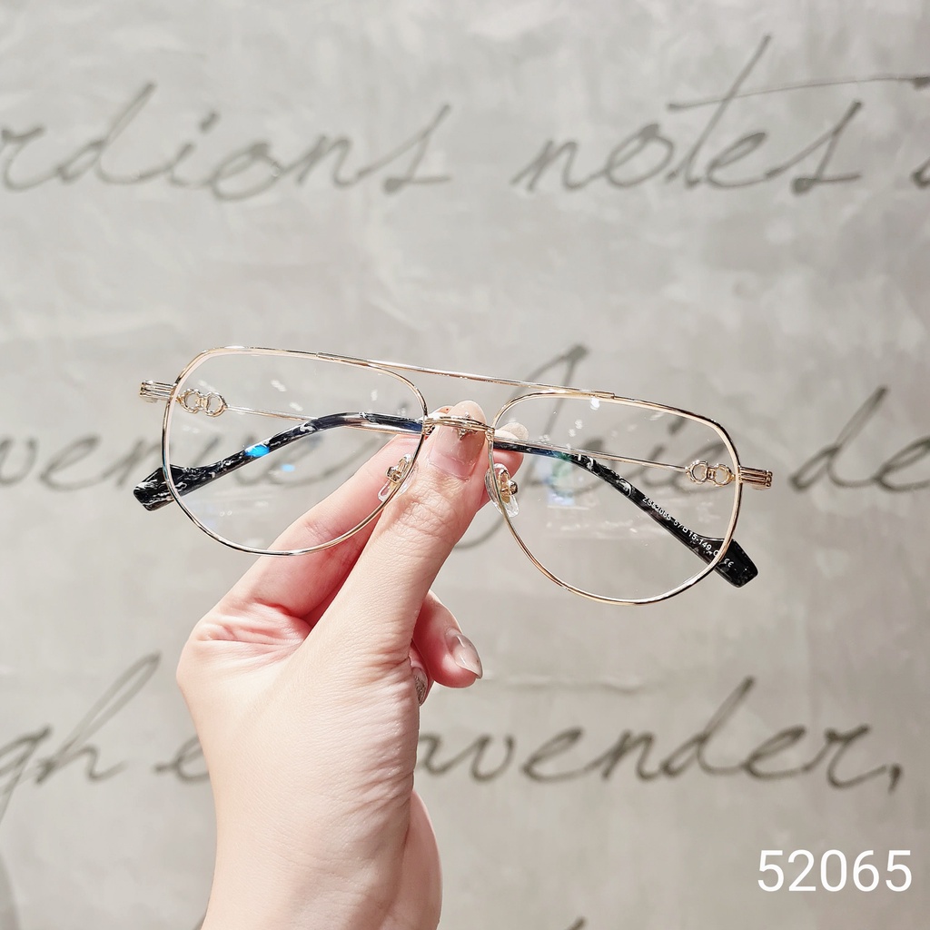 Mắt kính thời trang nữ LILYEYEWEAR tròng chống ánh sáng xanh thiết kế mới lạ thời trang Hàn Quốc 52065