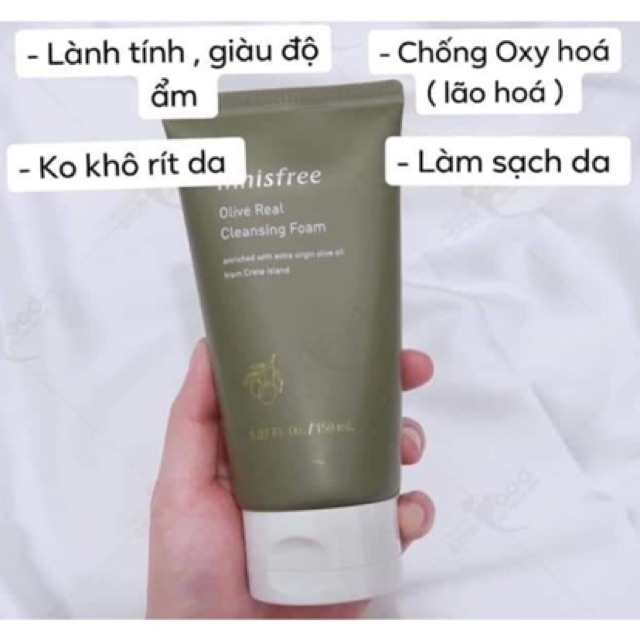 SỮA RỬA MẶT INNISFREE OLIVE REAL CLEANSING FOAM