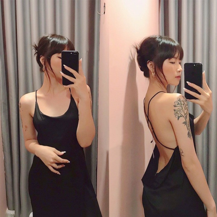 [HÀNG ĐẸP] Đầm ngủ hai dây cao cấp chéo lưng gợi cảm (Kèm video ảnh thật) | BigBuy360 - bigbuy360.vn