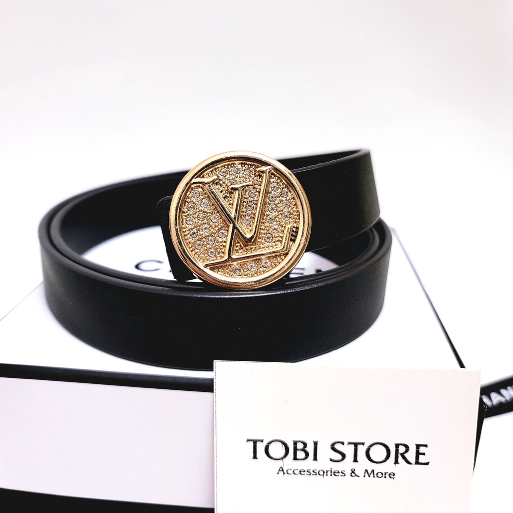 Thắt lưng nữ thương hiệu L.V bản 2,5cm chất liệu da PU cao cấp bền đẹp TL19