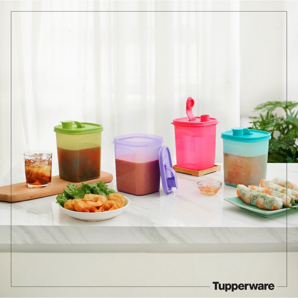 Bình nước Tupperware Slim Line Pitcher 1L - Hàng chính hãng - Bảo hành trọn đời - Nhựa nguyên sinh, an toàn cho sức khỏe
