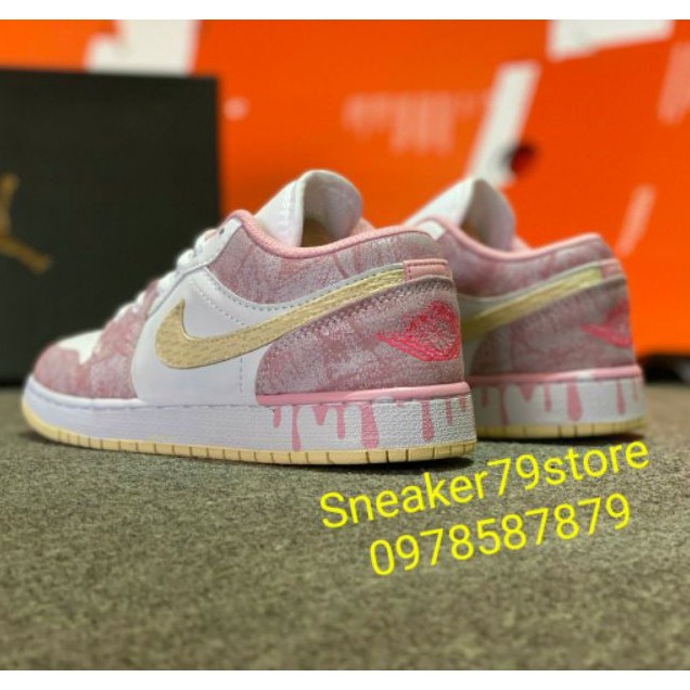 Giày Nike Air Jordan 1 Low Strawberry Ice Cream CW7104-601 Women  Hình Ảnh Độc Quyền