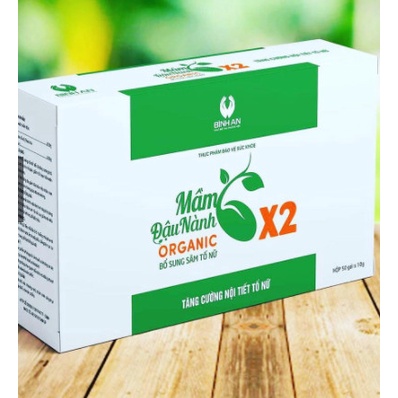 Chính hãng  Mầm đậu nành Organic X2 tăng vòng 1 siêu tốc- chuẩn cty Bình