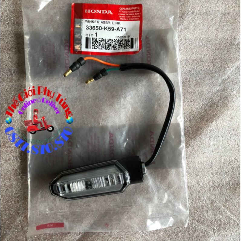 Cặp đèn xi nhan sau Vario, Click 2018-2021 zin chính hãng mới - 33600-K59-A71/ 33650-K59-A71