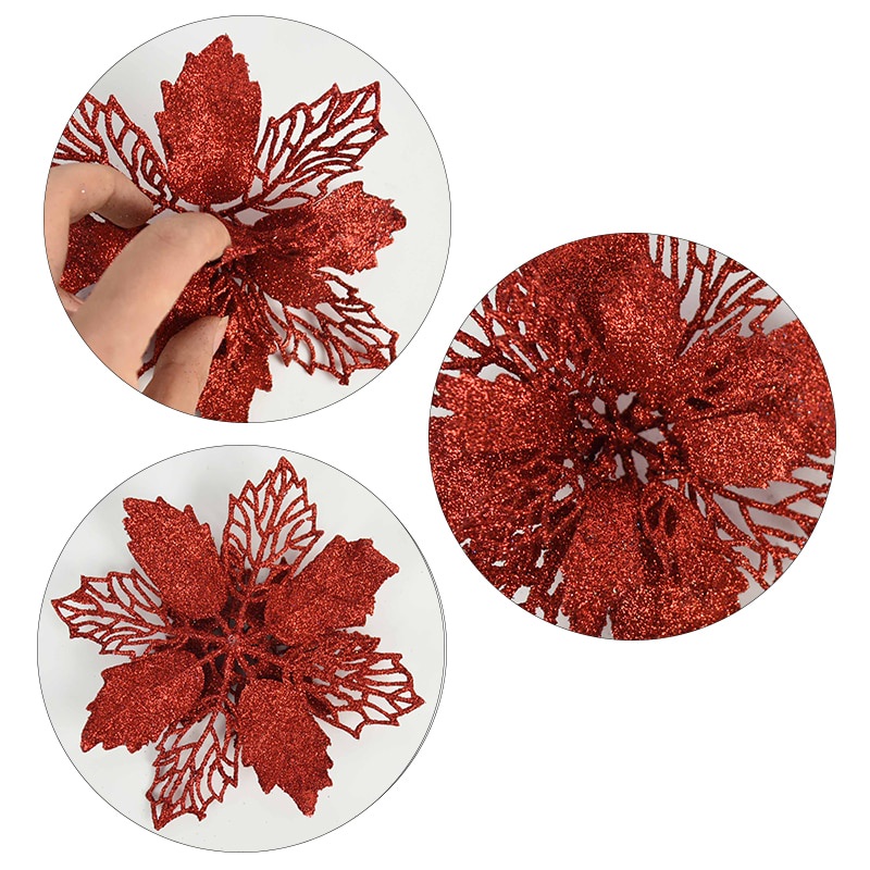 Set 5 Bông Hoa Giấy Trang Trí Giáng Sinh