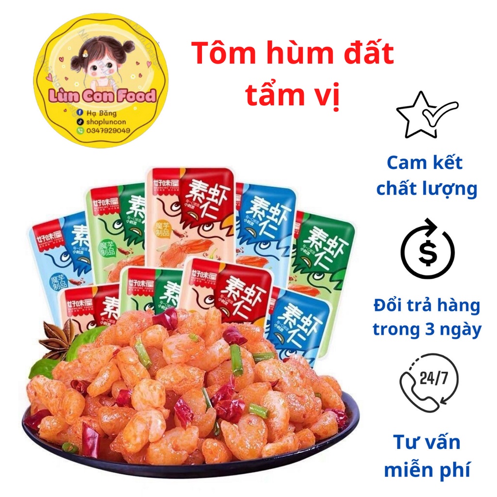 Tôm Hùm Đất Cay Siêu Ngon - Gói 18gr 🦐 Tẩm Vị Ăn Liền - Lùn Con Food