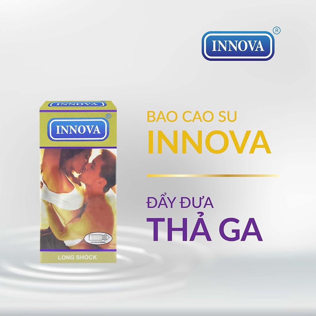 Combo 2 hộp bao cao su INOVA ĐEN VÀ VÀNG, bcs gân gai siêu mỏng kéo dài thời gian