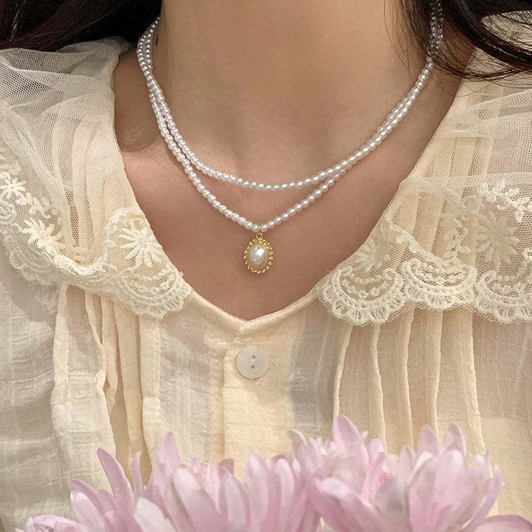 Dây chuyền vòng cổ ngọc trai nhân tạo phong cách hàn quốc cổ điển tinh tế dành cho nữ - Mely CT03