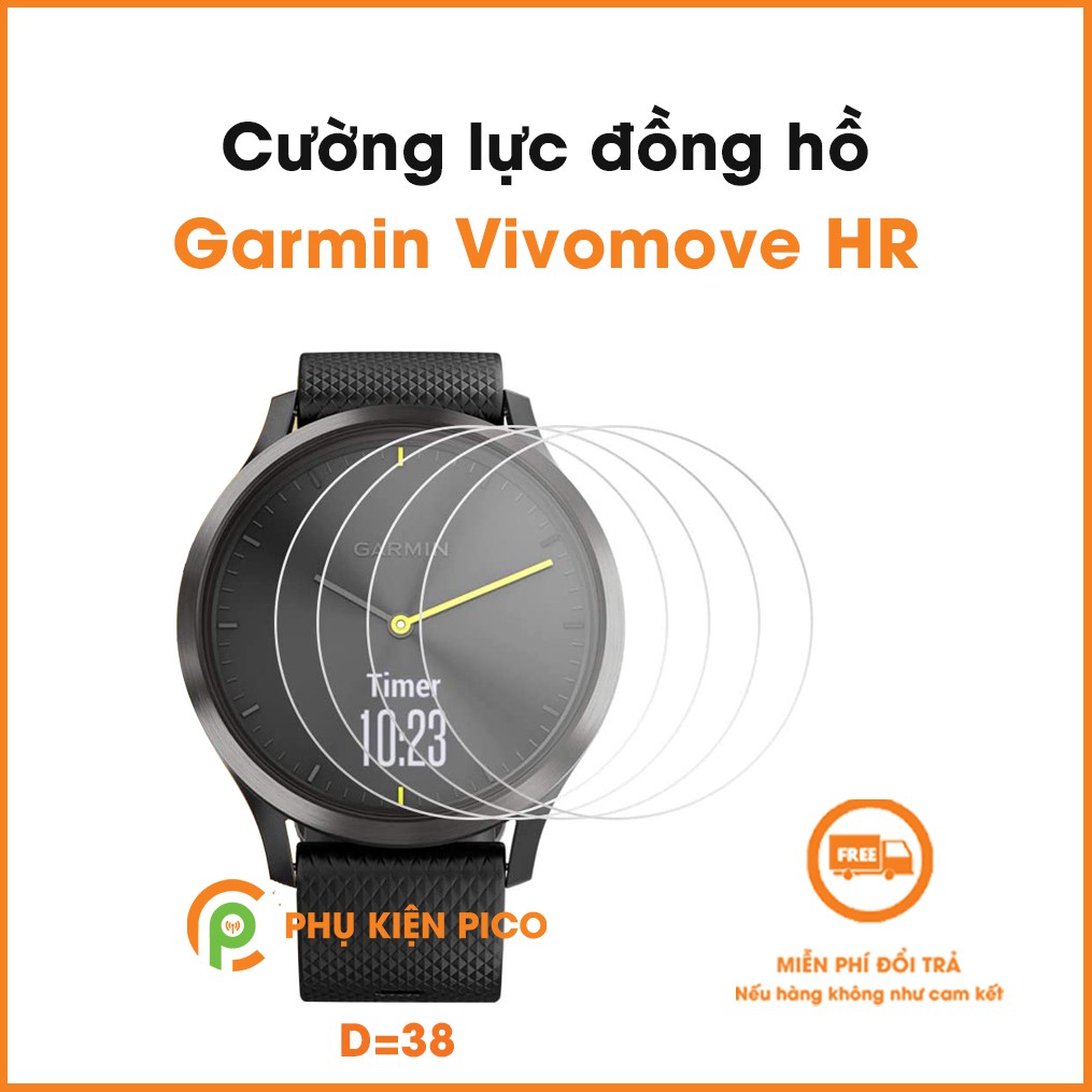 Kính cường lực đồng hồ Garmin Vivomove Hr trong suốt full màn hình độ cứng 9H