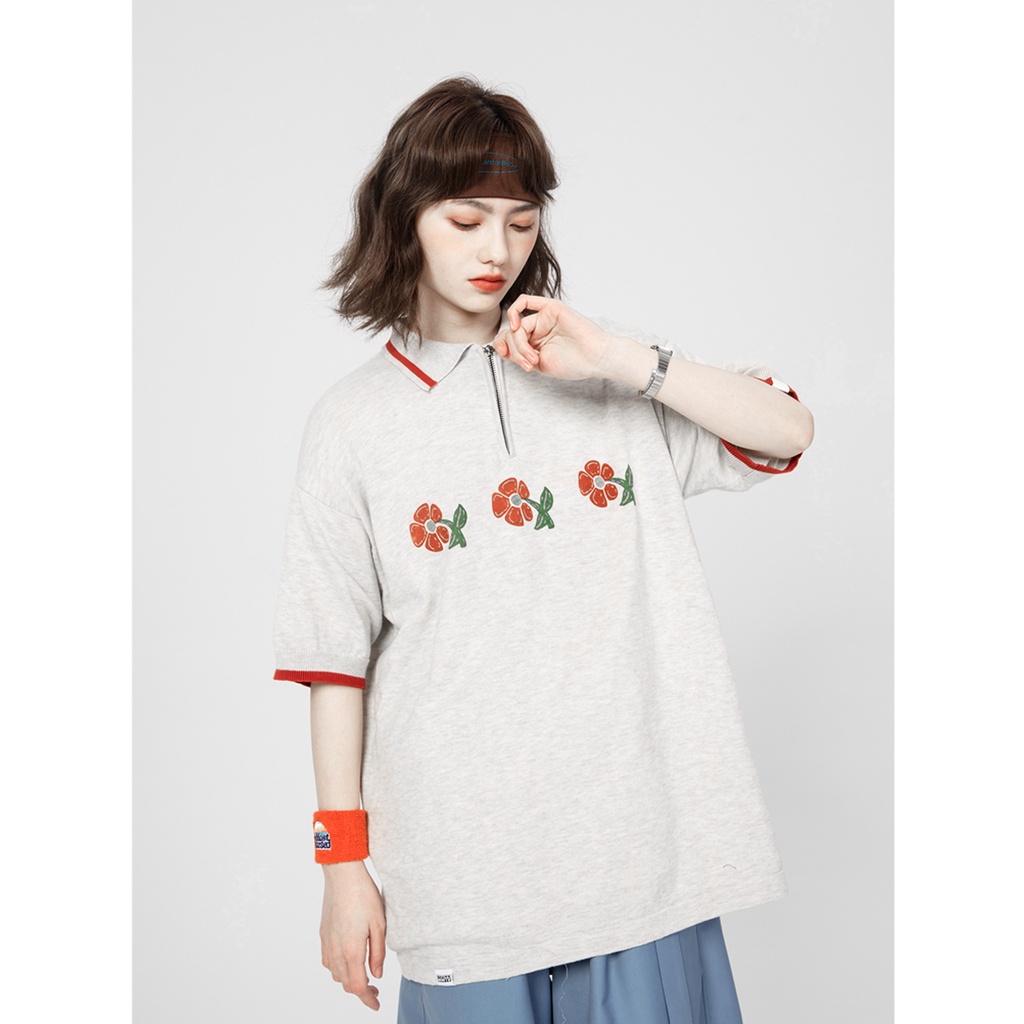 Áo thun polo Unisex Nam Nữ CỔ KÉO tay lỡ oversize form rộng cotton mềm mịn không xù co giãn Hàn Quốc