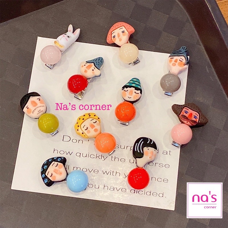 Kẹp tóc mỏ vịt nhỏ hình ảnh ngộ nghĩnh 3.3cm 4.5cm