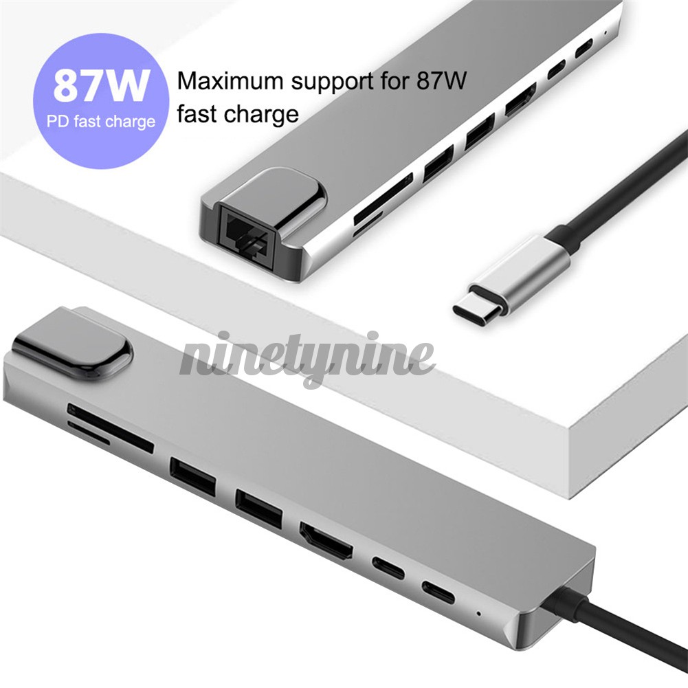 Bộ Chuyển Đổi Nhiều Cổng Usb-C Hub Sang 4k Hdmi Usb 3.0 Aux Cho Macbook Pro Air