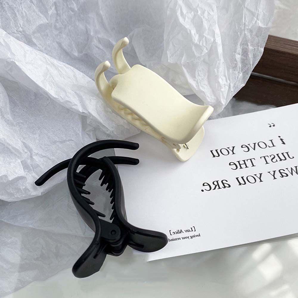 Kẹp Tóc Càng Cua Cố Định Màu Trơn Kiểu Vintage Dễ Thương