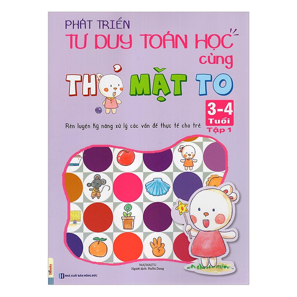 Sách - Combo Phát Triển Tư Duy Toán Học Cùng Thỏ Mặt To 3-4 Tuổi (Trọn Bộ 5 Cuốn)