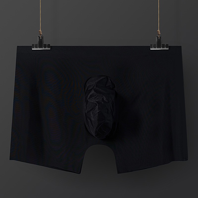 (SG-có sẵn)-Quần Lót Lụa 3D không đường may thoáng khí - Boxer nam cao cấp