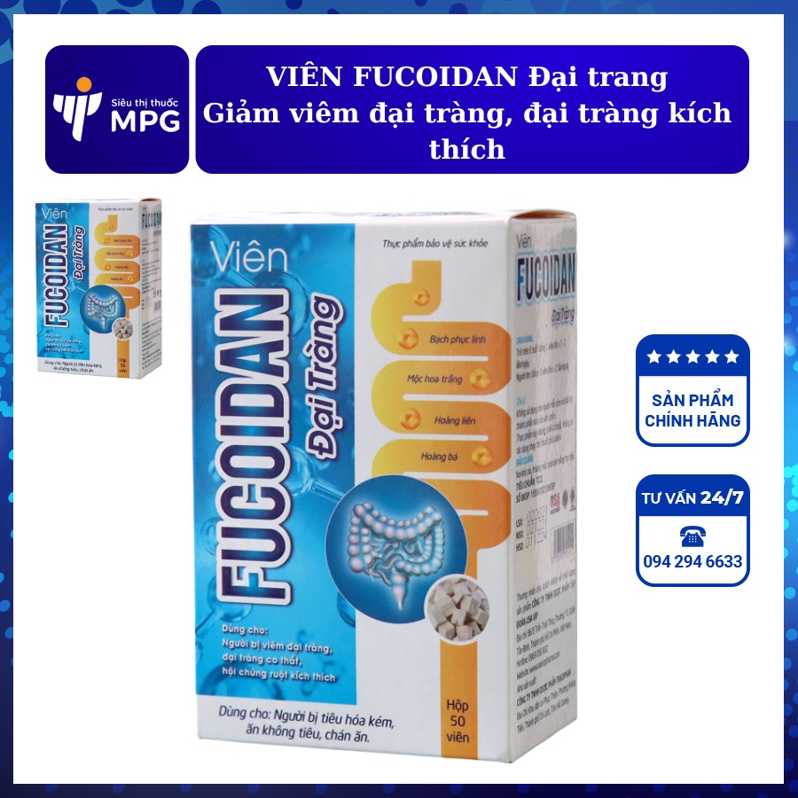 Viên Fucoidan đại tràng – Hỗ trợ giảm viêm đại tràng co thắt