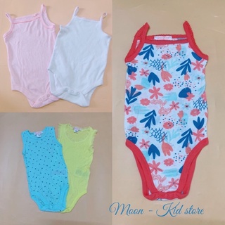 Bộ bodysuit / body chip 2 dây, ba lỗ vải thông hơi cho bé gái
