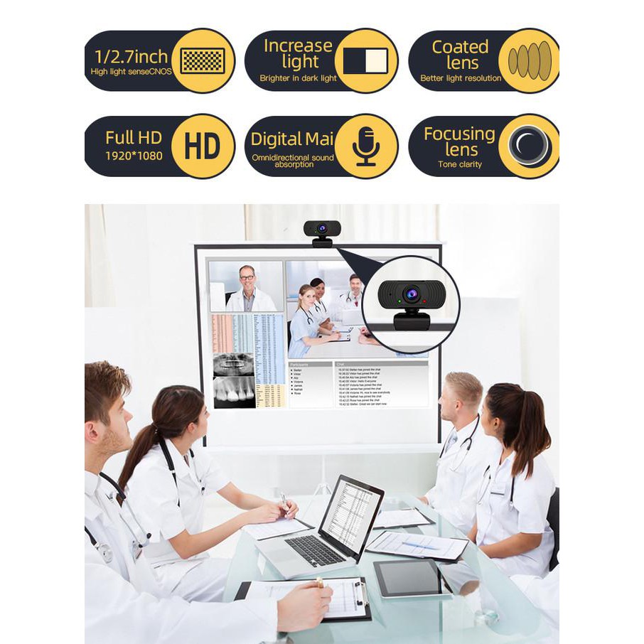 Webcam 1687 Z07 Full Hd 1080p Full Hd Có Micro | BigBuy360 - bigbuy360.vn