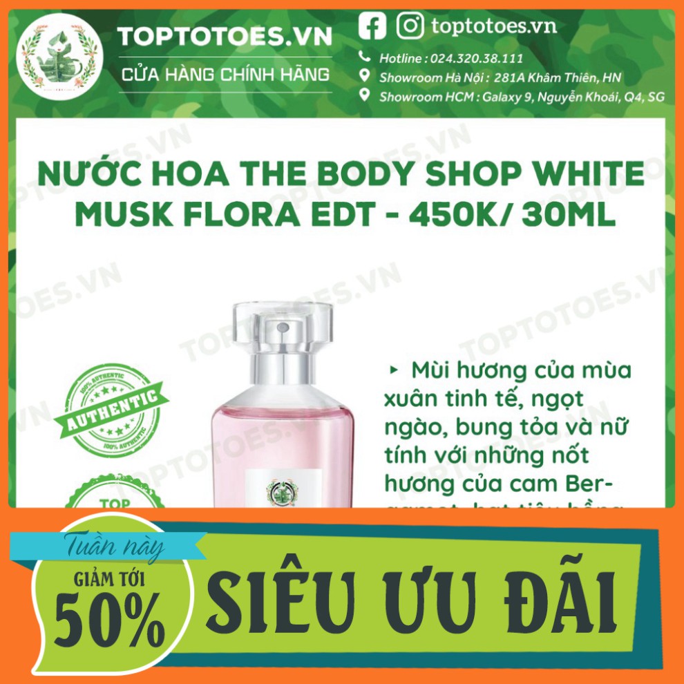 CHỈ CÒN HÔM NAY Nước hoa The Body Shop White musk/ White musk Flora/ White musk L’eau/ Black musk SALE SẬP SÀN