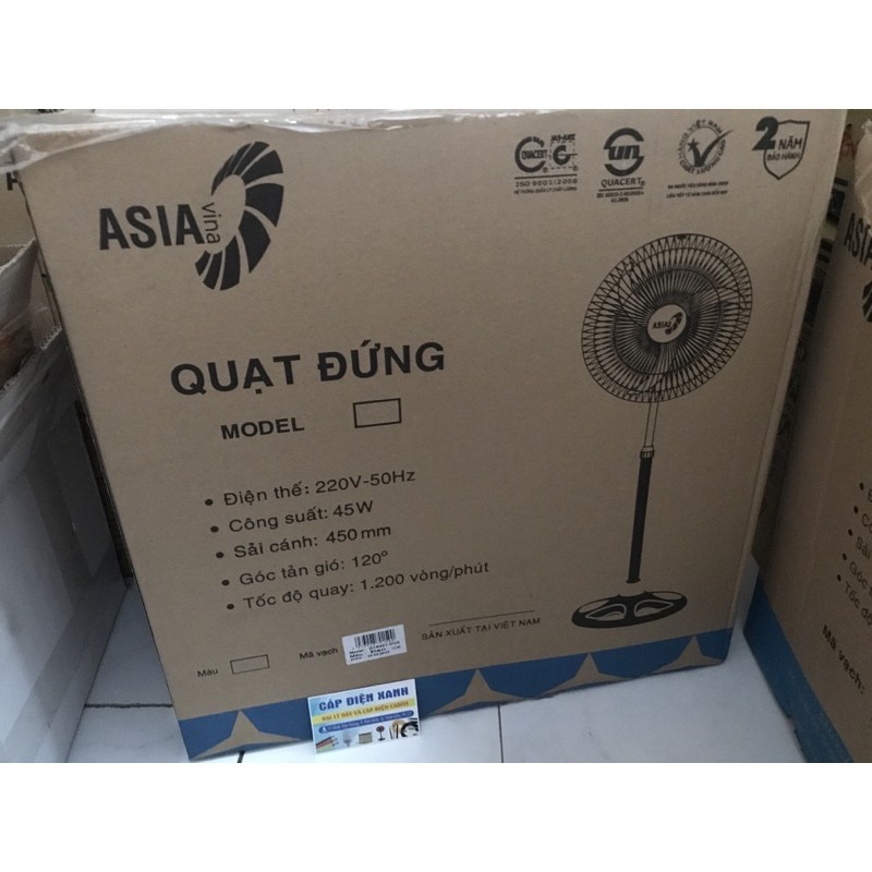 Quạt Asia: Quạt Đứng - CN - Quạt Lửng - Quạt Cây - Quạt Lỡ Asia A16008, D18001 45W 3 Mức Gió HÀNG CHÍNH HÃNG
